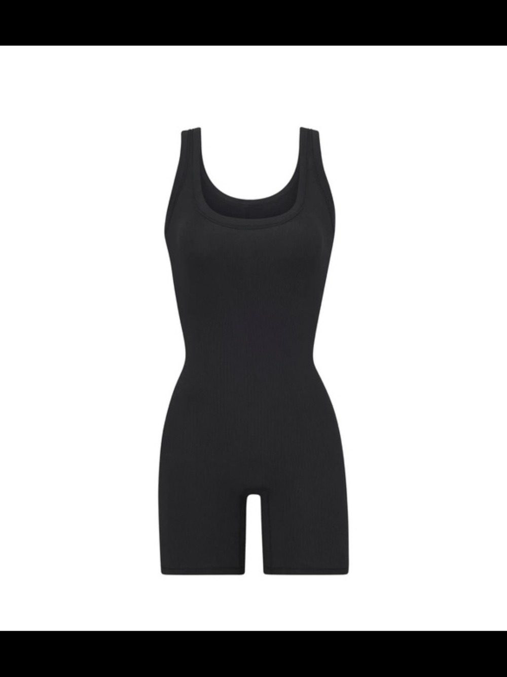 SKIMS Cotton Rib Onesie Romper Soot Black Size L NWT Discontinued - Picture 3 of 8